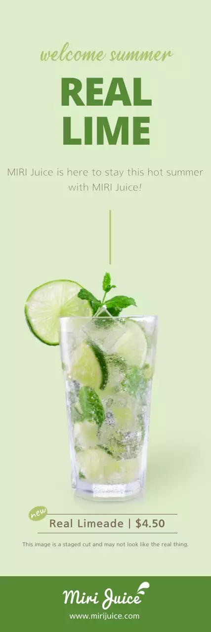 Green Summer Limeade Banner