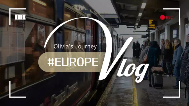 Beige Modern Travel Vlog YouTube Thumbnail