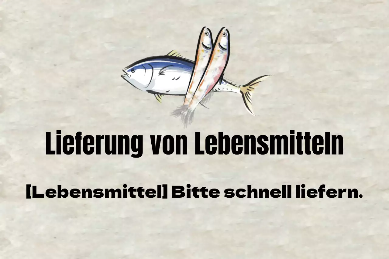 Lieferung von Lebensmitteln