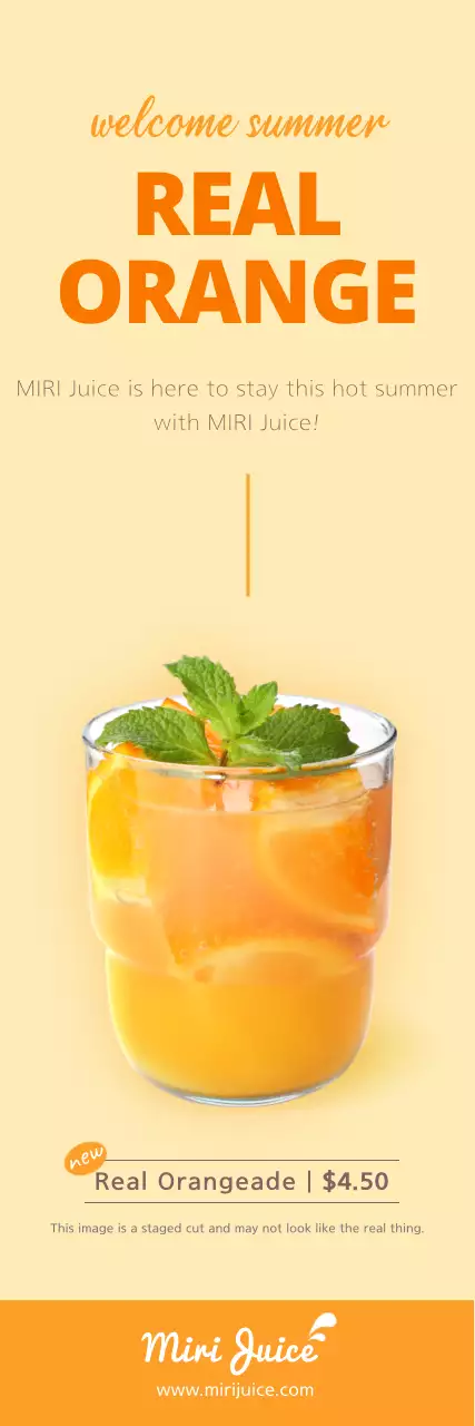 Yellow Summer Orange Banner