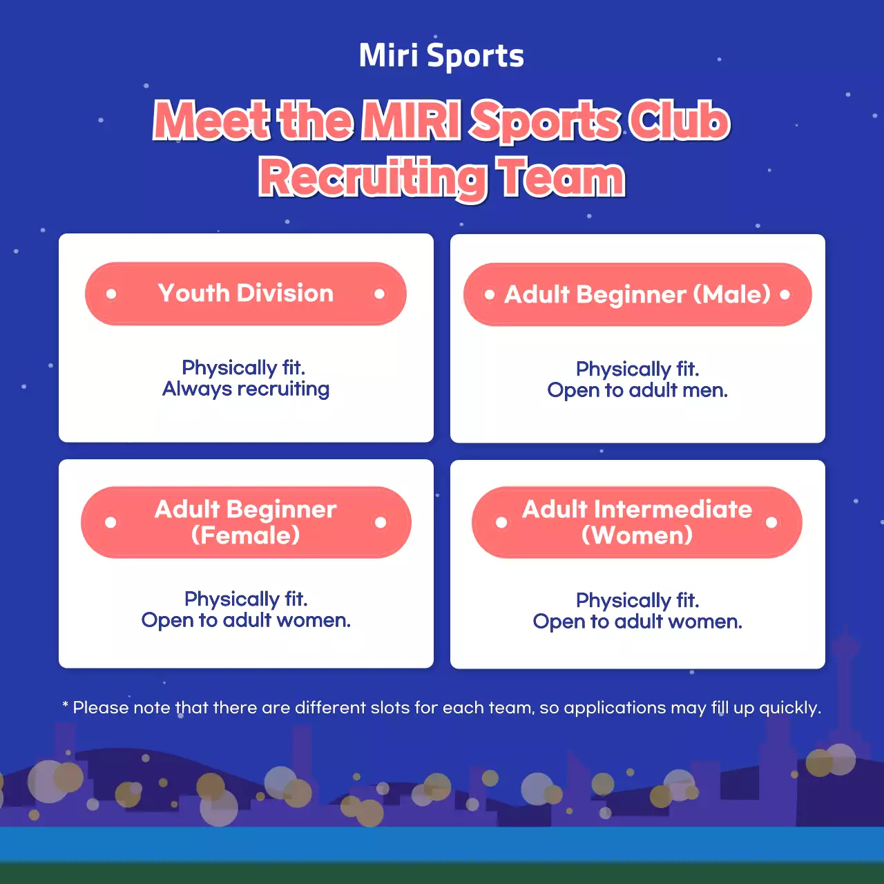 Blue Modern Sports Recruitment Instagram Carousel