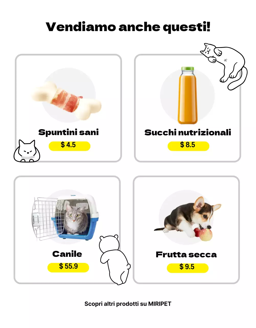 Pagina dei dettagli dell'animale domestico