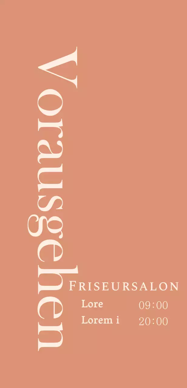 Friseursalonschild mit englischem Titel auf abgemildertem roten Hintergrund