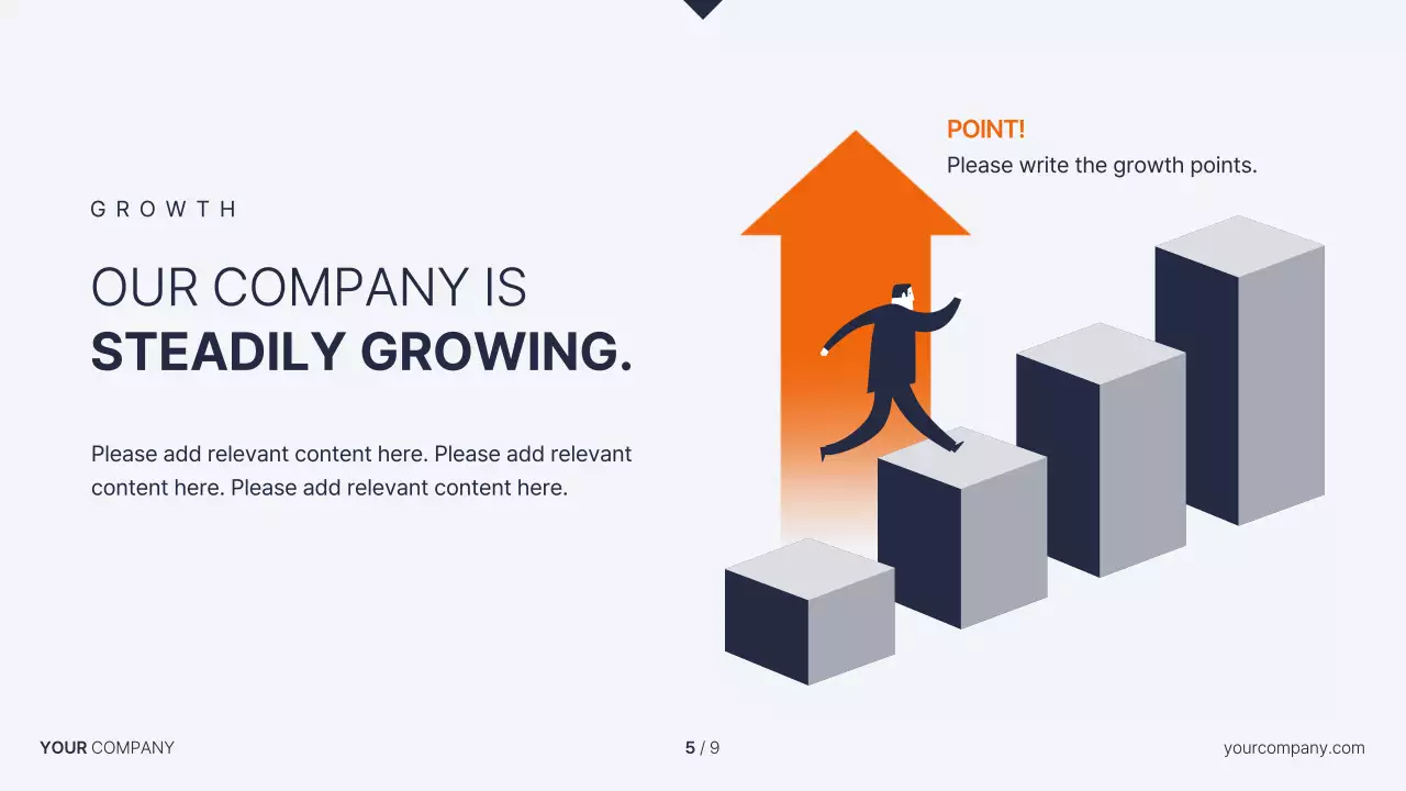 오렌지 모던 비즈니스 프레젠테이션