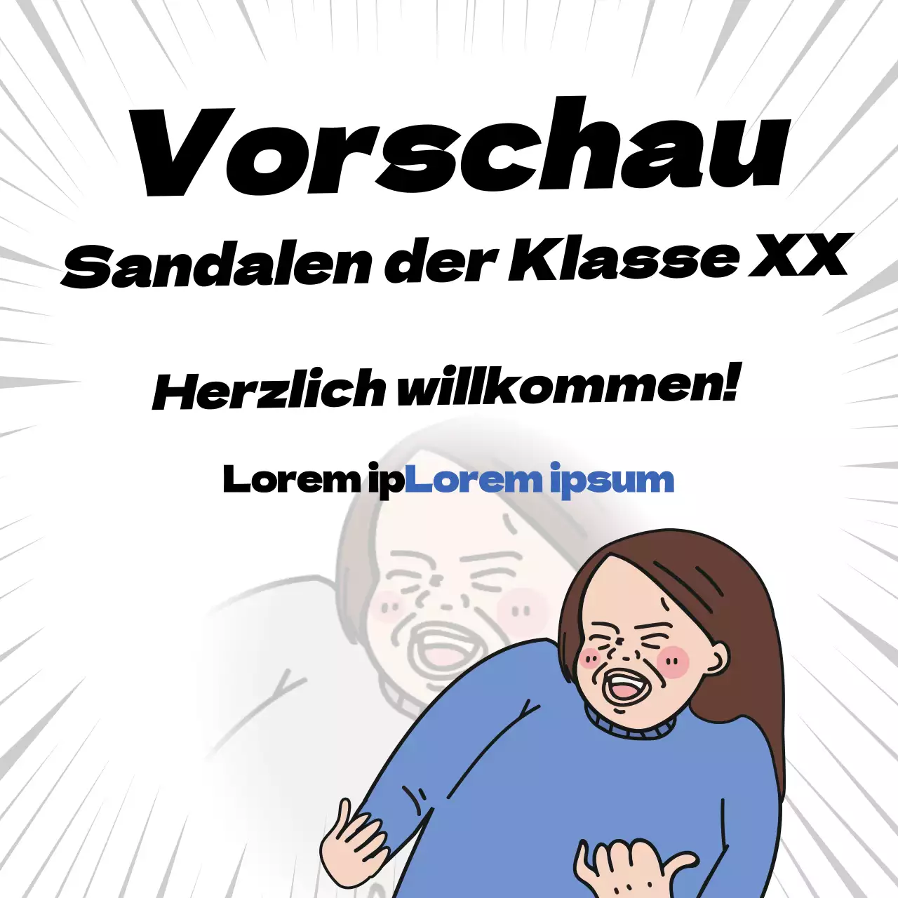 Schwarz-weißes Begrüßungskonzept im Meme-Stil