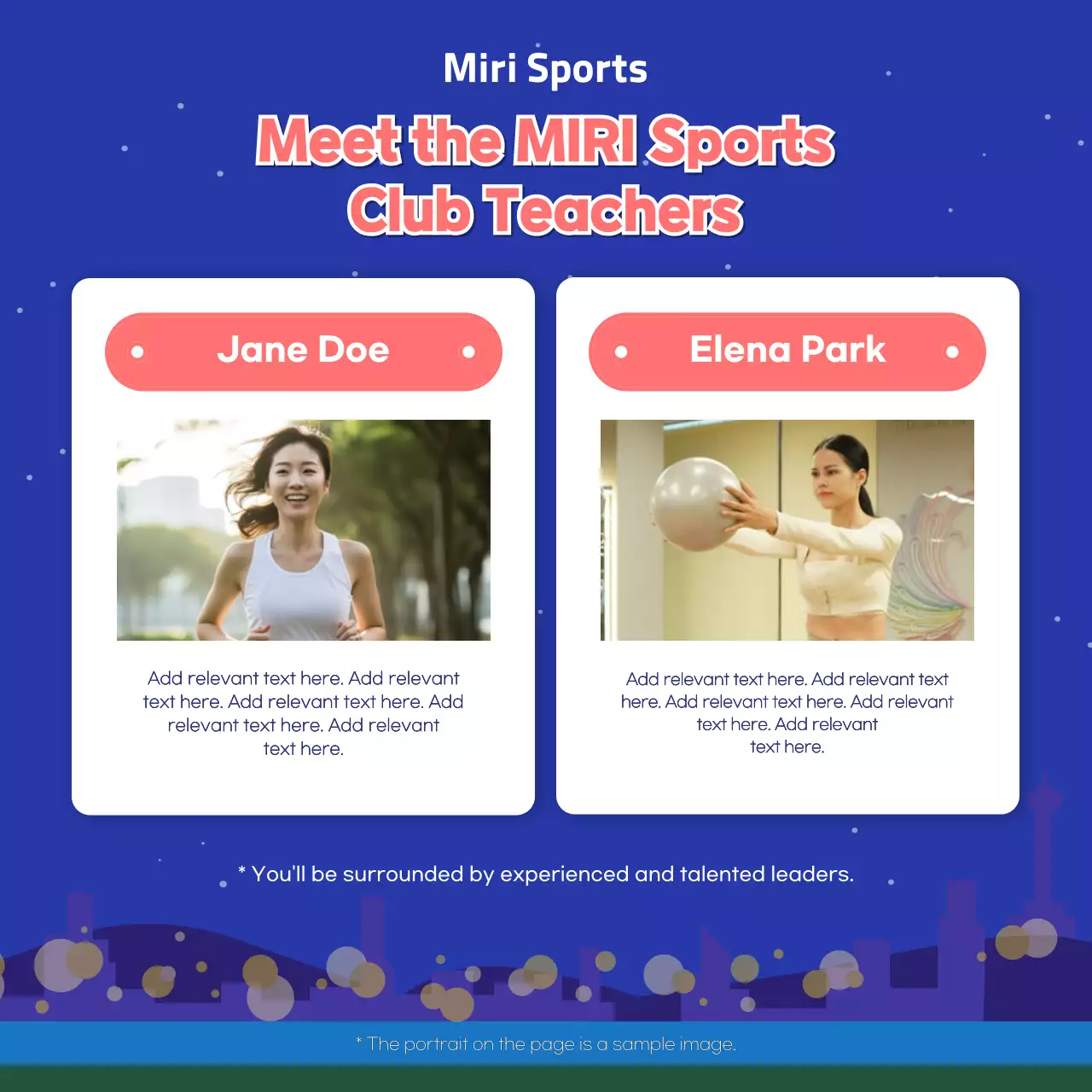 Blue Modern Sports Recruitment Instagram Carousel