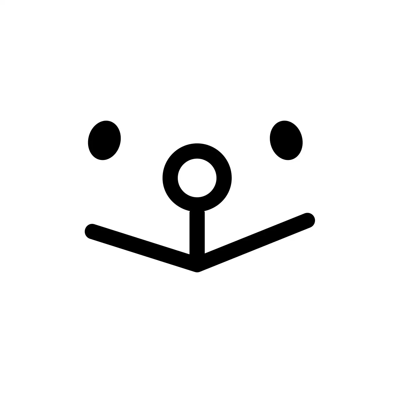 黒の様々な表情をするかわいいクマのキャラクター。