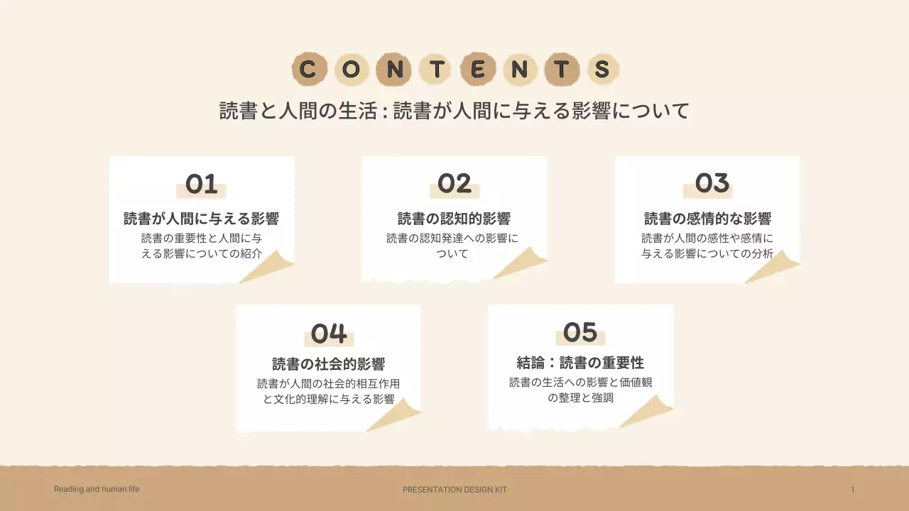 ベージュ シンプル プラン プレゼンテーション