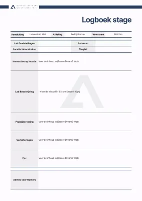 Marine, schone, kantoorachtige laboratoriumdagboekdocumentatie