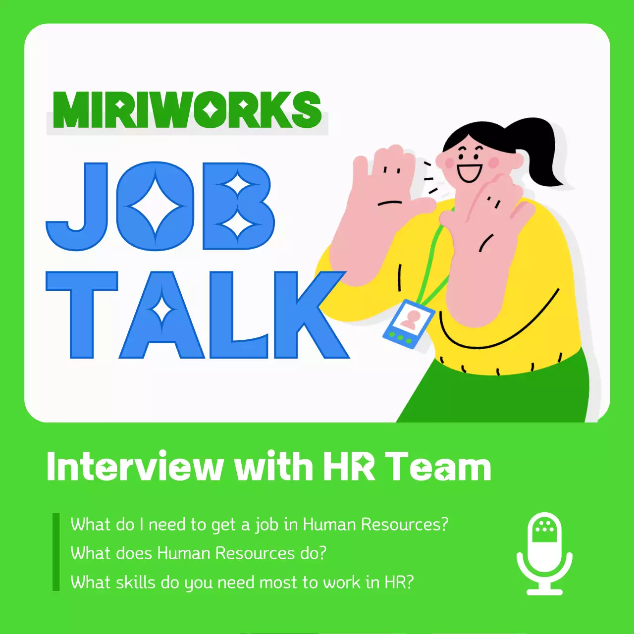 Green Trendy Job Interview Promotion Social Media Post