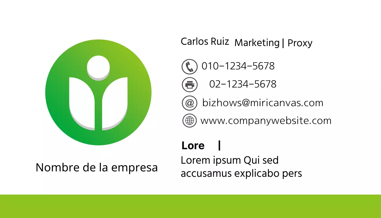 Tarjeta de visita ecológica