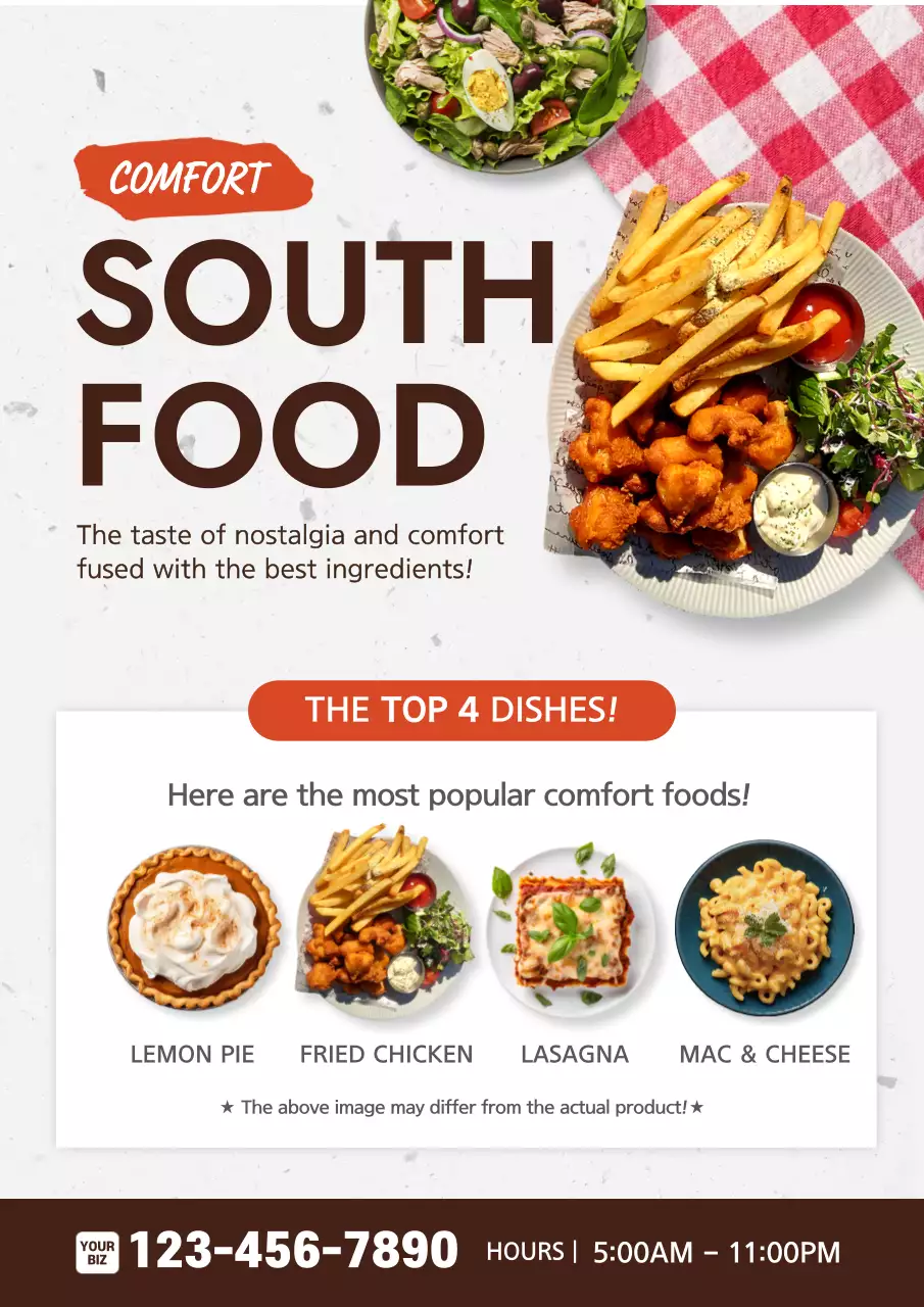 Orange Traditional Comfort Food Promotion Poster