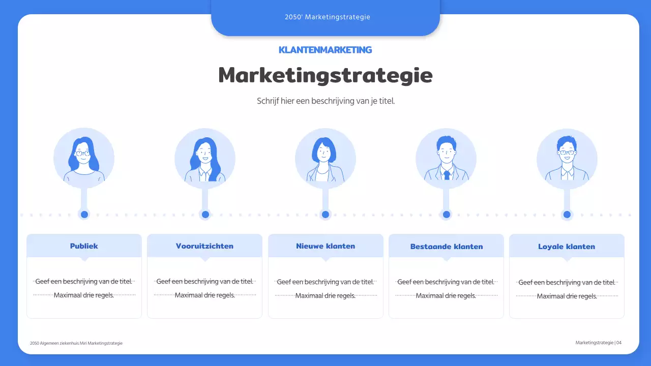 Het blauwe, schone marketingdraaiboek voor de gezondheidszorg (presentatie)