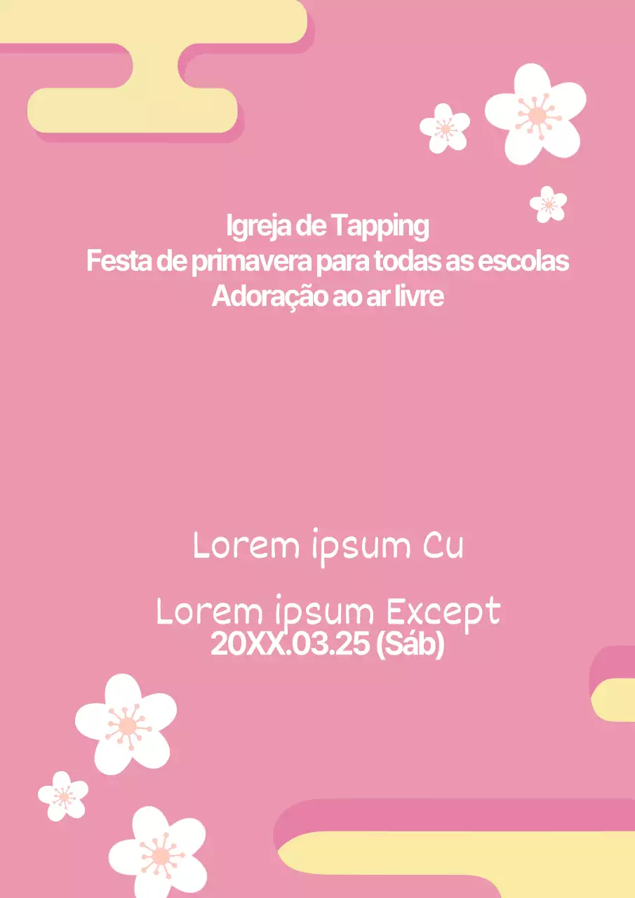 Adoração ao ar livre na primavera
