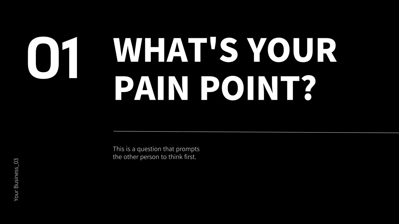 검정색과 초록색의 심플한 비즈니스 제안서