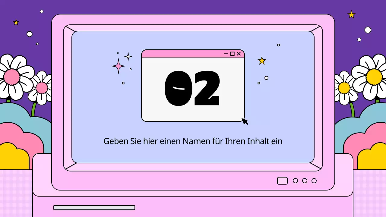 Ein kitschiger Geschäftsplan in Rosa und Lila