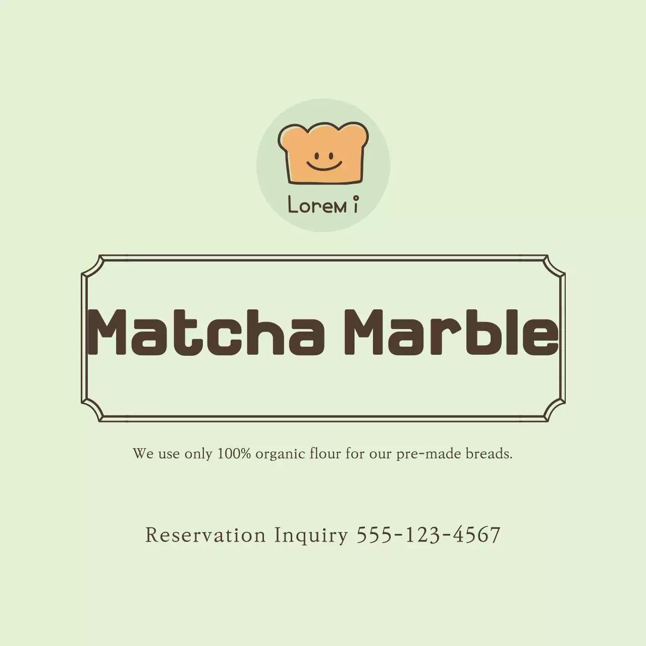 Stiker Makanan Penutup Bergambar Matcha