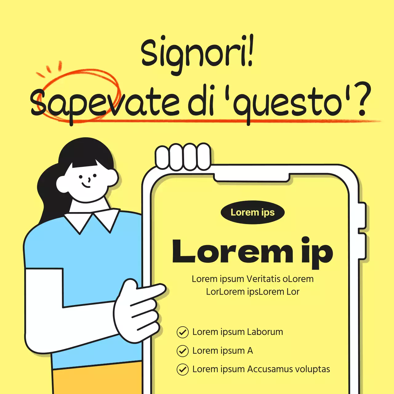 Messaggi di informazioni finanziarie semplici in giallo