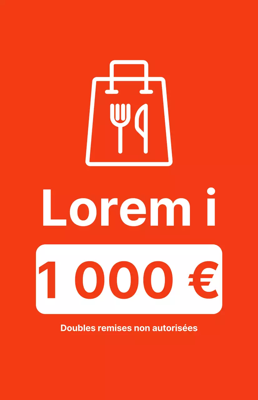 Promouvoir les remises sur les emballages avec un texte blanc contrasté sur fond rouge