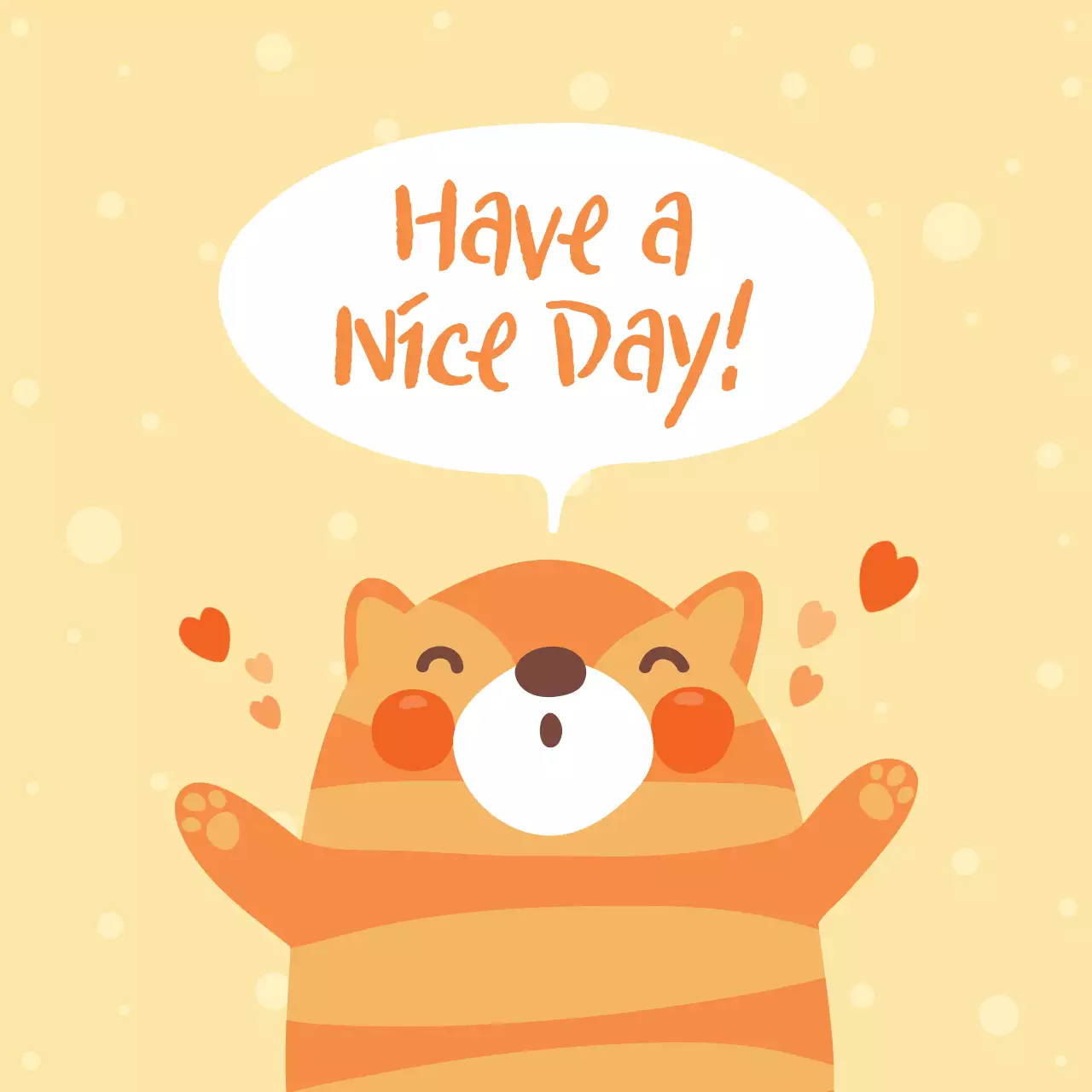 オレンジ かわいい 動物 ポスター ファンシーバナー