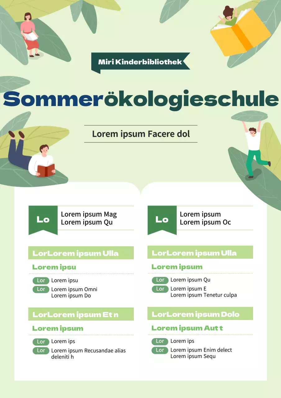 Themenplan Natur und Lesen in Lindgrün