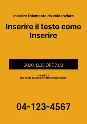 Contenuto semplice in arancione e nero