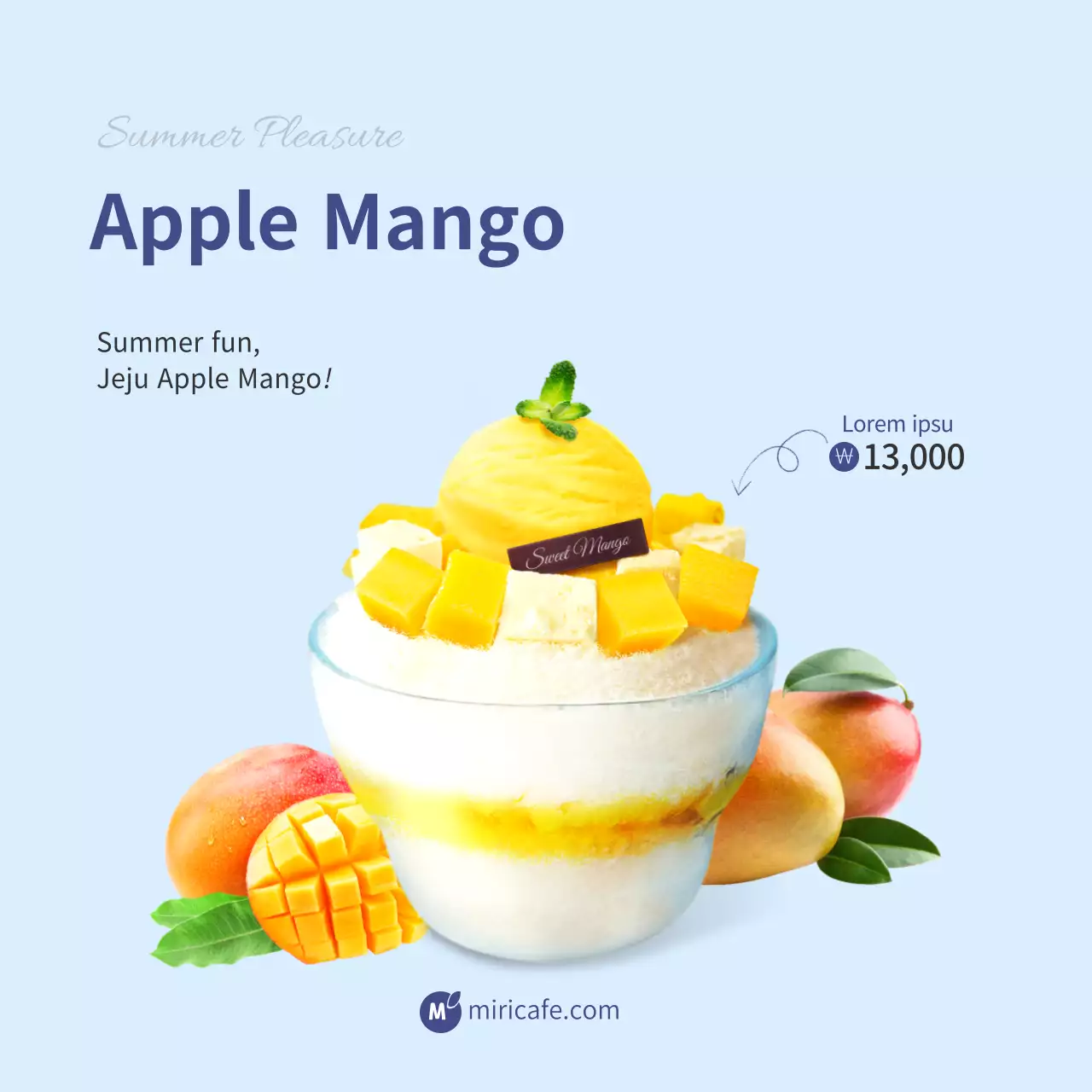 Blue Modern Dessert Promotion Banner