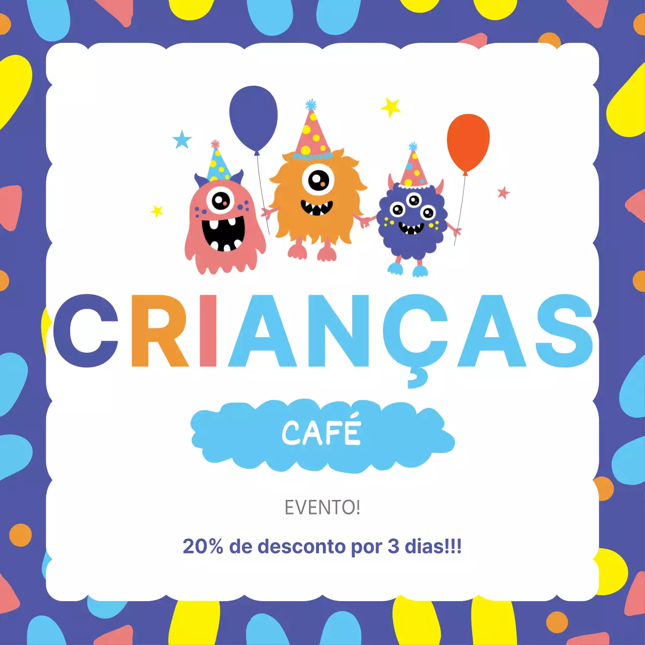 Aluguer de cafés para crianças