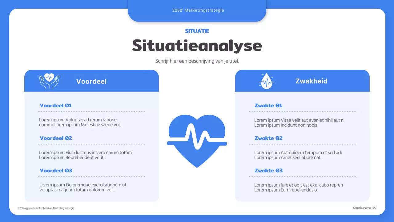 Het blauwe, schone marketingdraaiboek voor de gezondheidszorg (presentatie)
