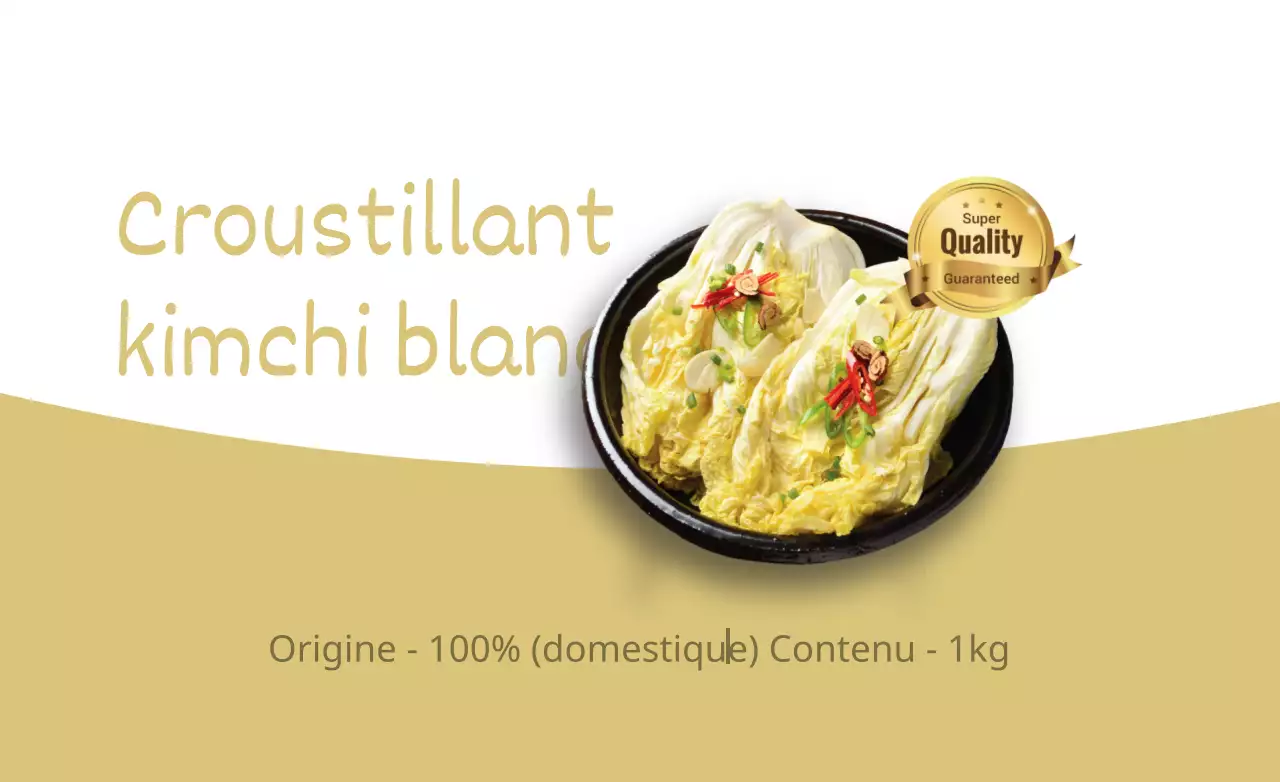 Kimchi blanc croustillant