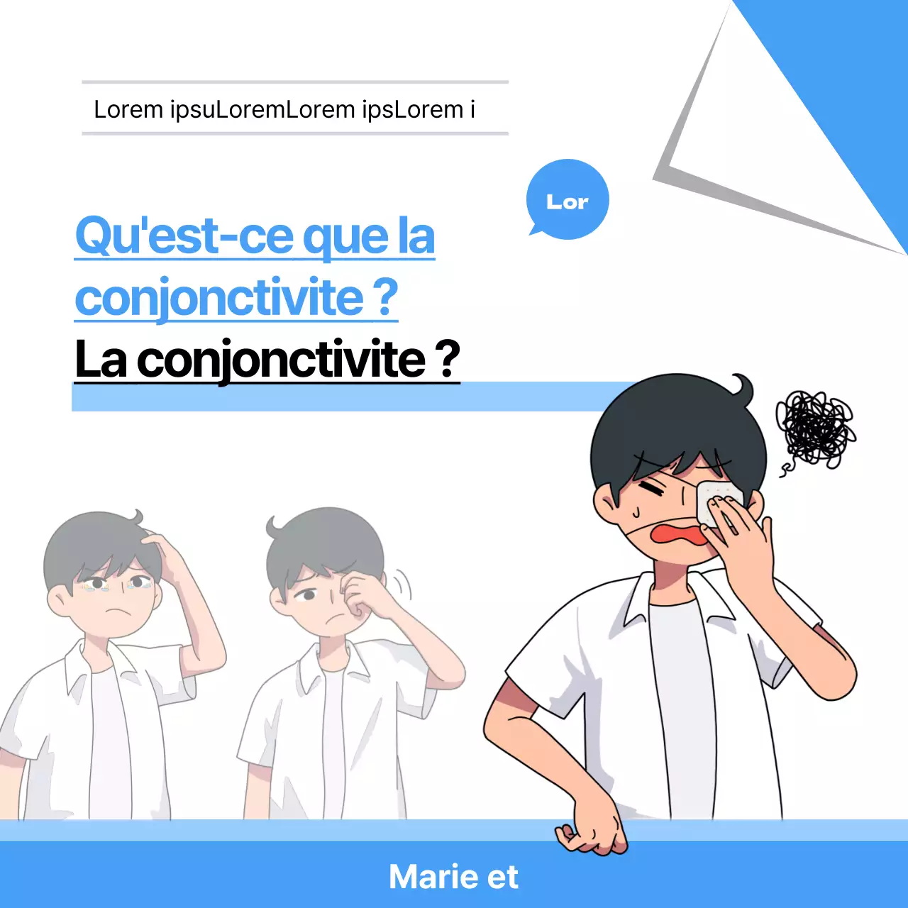 Conjonctivite bleue et blanche CardNews