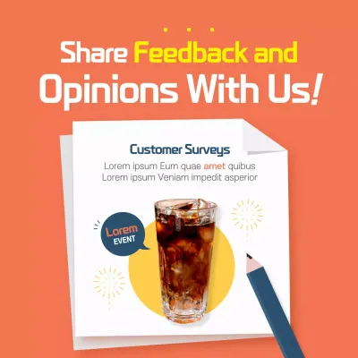 Orange Modern Feedback Promotion Social Media Post