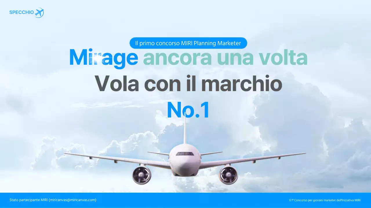 Compagnia aerea pubblicità marketing concorso pitch in blu