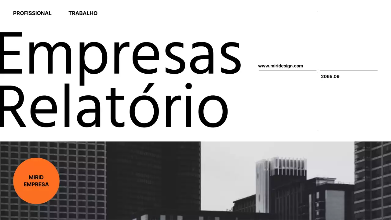  Relatório de atividade minimalista em laranja e preto