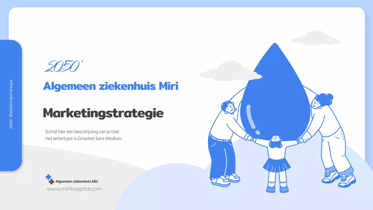 Het blauwe, schone marketingdraaiboek voor de gezondheidszorg (presentatie)