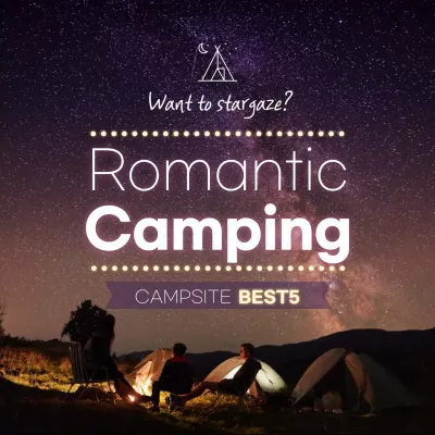 Purple Aesthetic Camping Guide Social Media Post