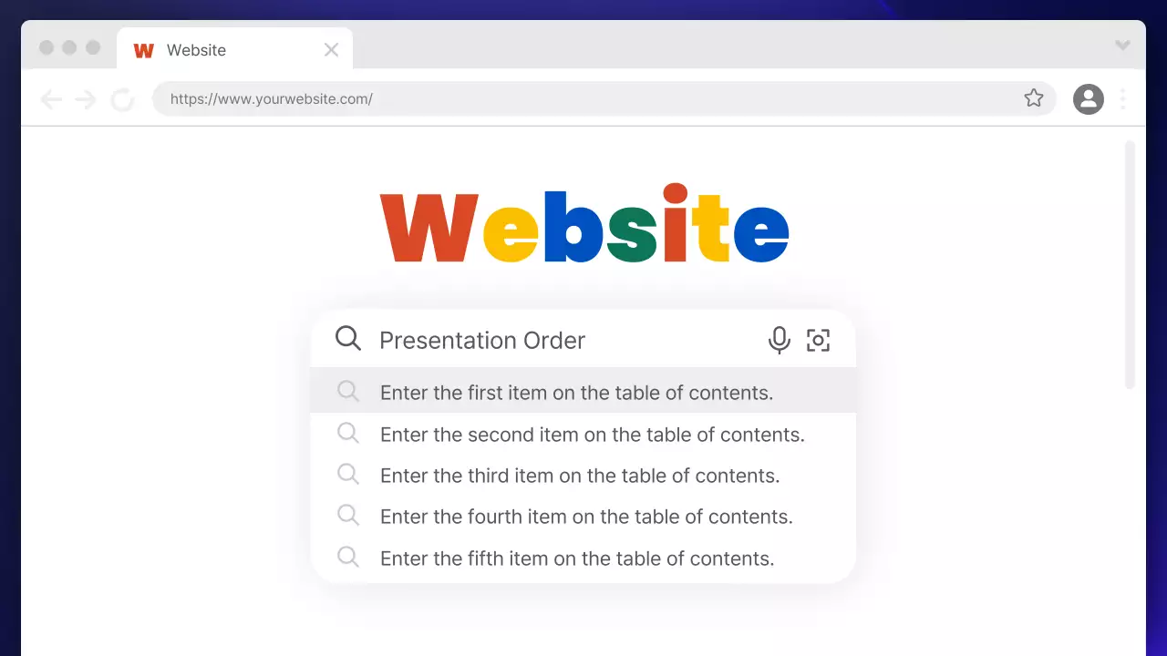 흰색 회색의 심플한 포털사이트 컨셉의 발표자료