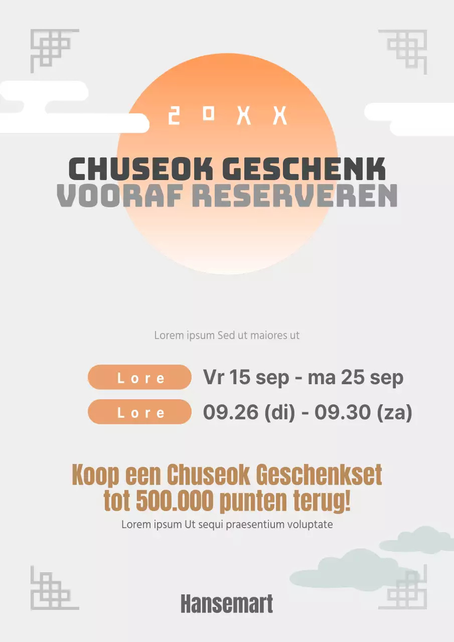 Chuseok cadeau reservering