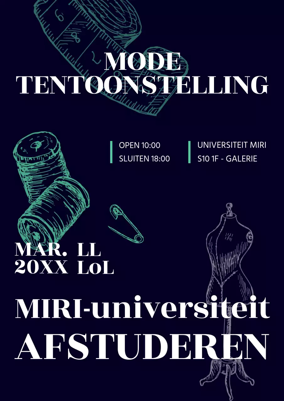 Navy's Fashion Graduation Tentoonstelling Aankondiging