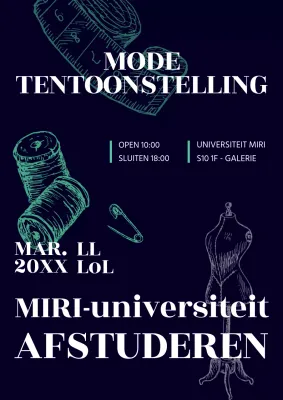 Navy's Fashion Graduation Tentoonstelling Aankondiging