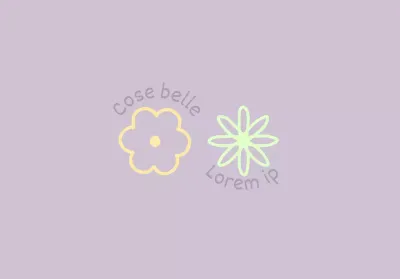 Busta illustrata disegnata a mano con testo e illustrazione floreale