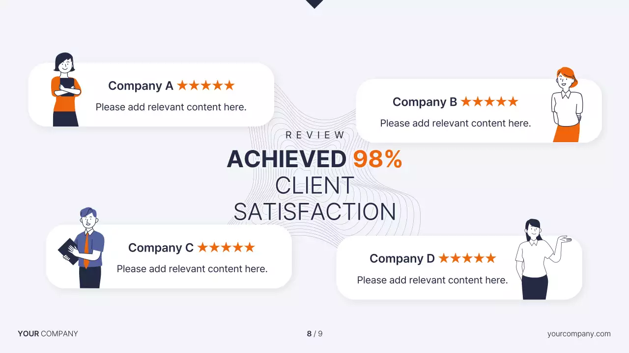 오렌지 모던 비즈니스 프레젠테이션