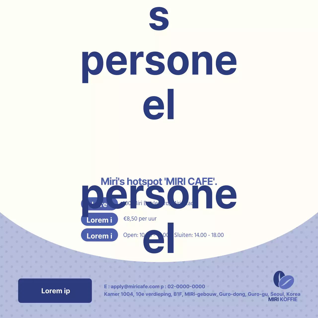 Barista vacature in mauve en wit met tekstmarkering V2