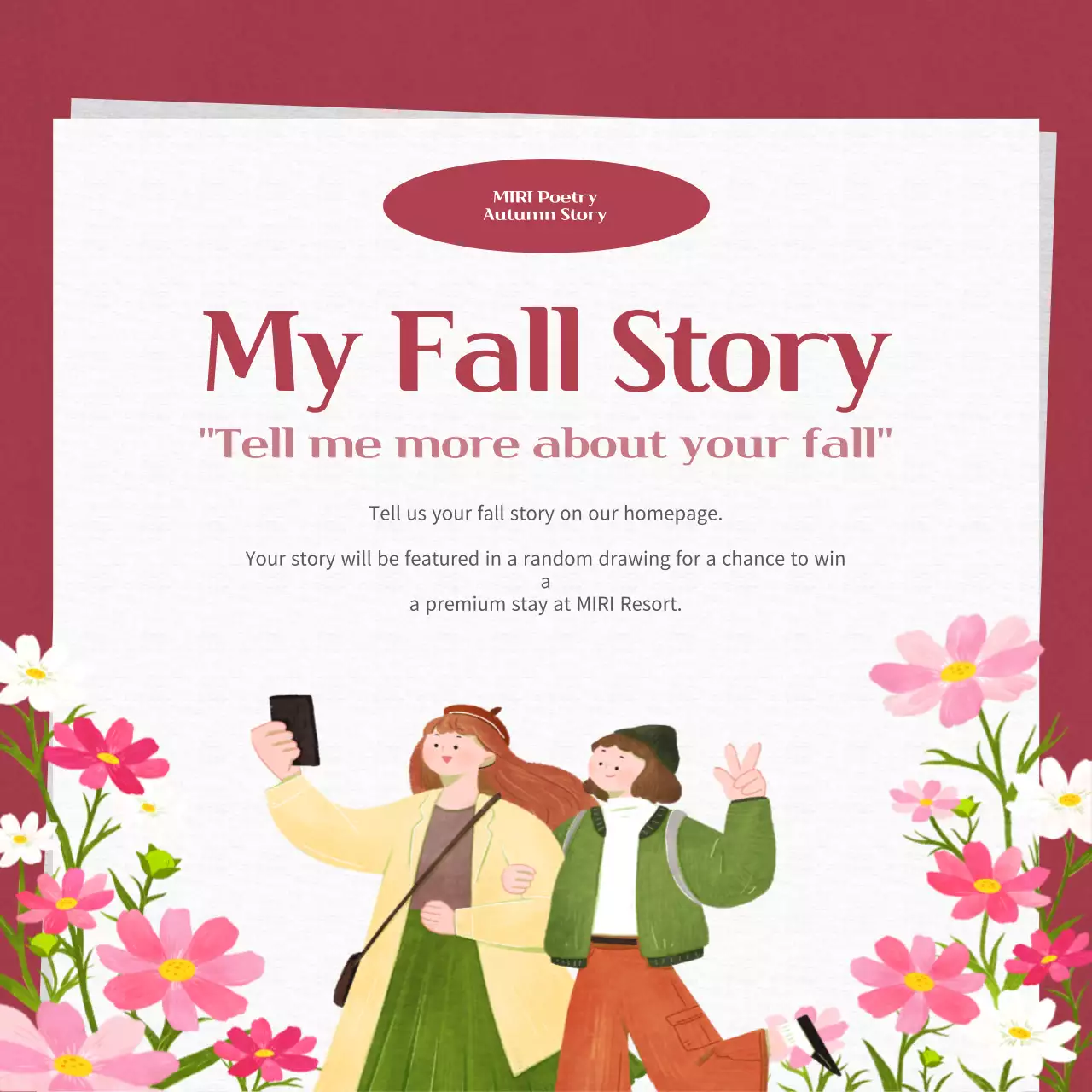 Maroon Traditional Fall Events Announcement Instagram Carousel