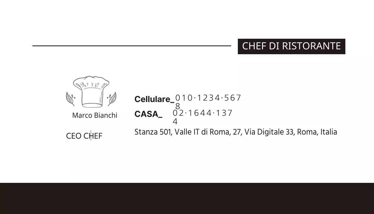 Cucina dello chef