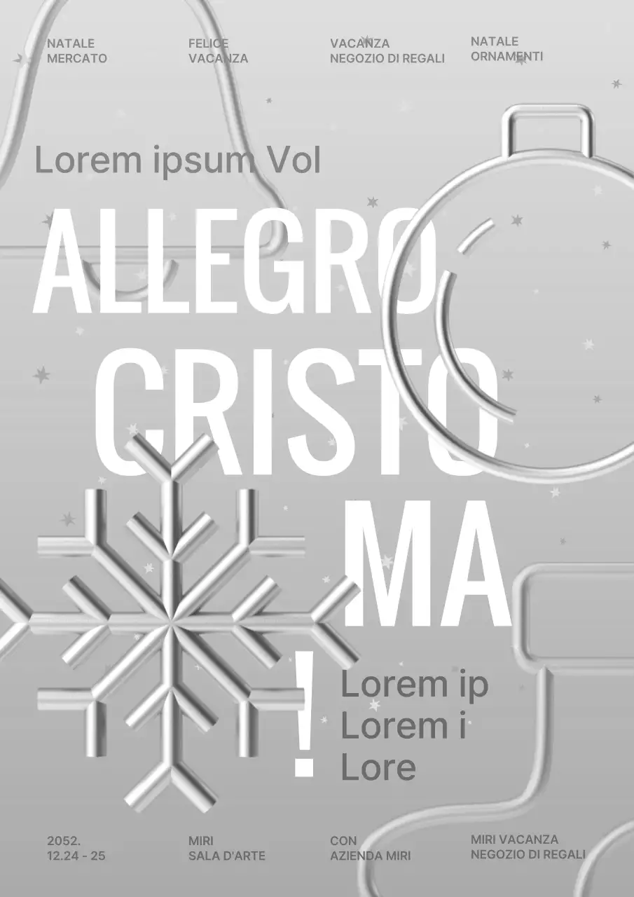 Presentazione del Mercatino di Natale Bianco e Argento