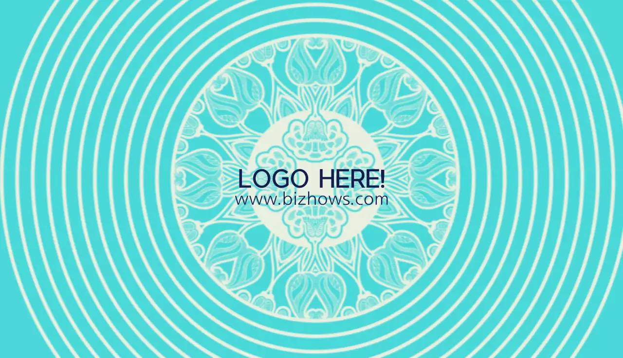 水色 モダン ビジネス 名刺