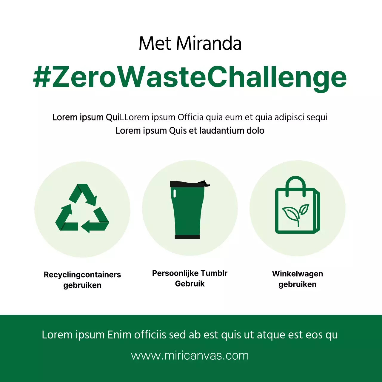 Green White Milieucampagne Zero Waste