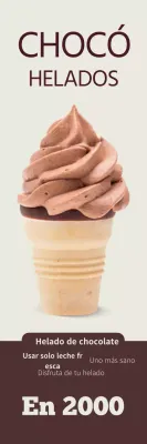 La foto marrón destaca el helado limpio