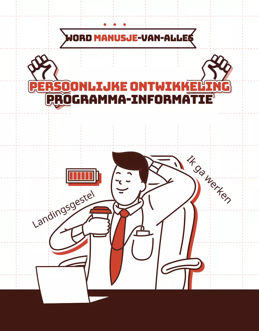 Informatiepagina over programma voor persoonlijke ontwikkeling met rode stippen